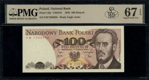 100 zloty, 1.06.1979; rare EW series, numbering 7350....