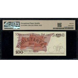 100 złotych, 1.06.1986; rzadka seria LT, numeracja 2240...