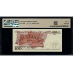 100 złotych, 1.06.1986; rzadka seria LT, numeracja 2240...