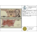 100 złotych, 1.06.1986; rzadka seria LT, numeracja 2240...