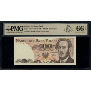 100 złotych, 1.12.1988; seria NR, numeracja 3183400; Lu...