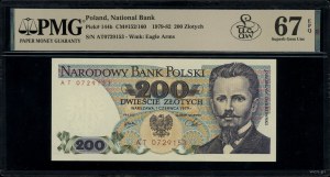 200 zloty, 1.06.1979; rare AT series, numbering 0729....