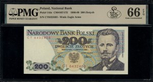 200 zloty, 1.06.1986; CT series, numbering 6432403; Lu...