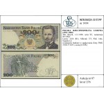 200 złotych, 1.12.1988; seria EC, numeracja 0971900; Lu...