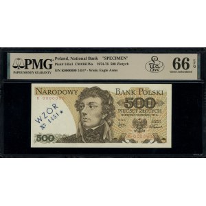 500 złotych, 16.12.1974; seria K, numeracja 0000000, gr...