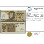 500 złotych, 16.12.1974; seria K, numeracja 0000000, gr...