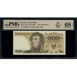 500 złotych, 16.12.1974; rzadka seria M, numeracja 5648...