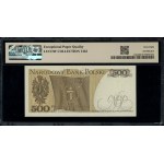 500 złotych, 16.12.1974; rzadka seria M, numeracja 5648...