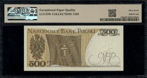 500 zloty, 16.12.1974; very rare AB series, numera...