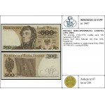 500 złotych, 15.06.1976; rzadka seria AS, numeracja 374...