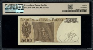 500 zloty, 1.06.1979; rare BT series, numbering 0105....