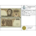 500 złotych, 1.06.1979; rzadka seria BT, numeracja 0105...