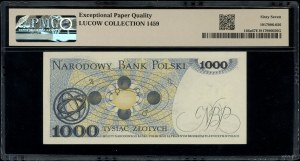 1,000 zloty, 2.07.1975; rare T-series, numbering 425....