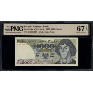 1.000 złotych, 2.07.1975; bardzo rzadka seria BG, numer...