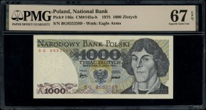 1,000 gold, 2.07.1975; very rare BG series, number...