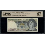 1.000 złotych, 2.07.1975; bardzo rzadka seria BG, numer...