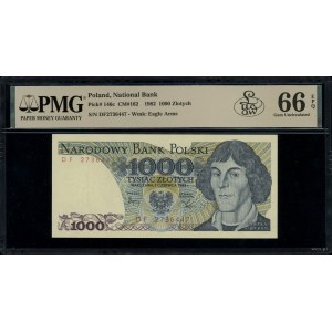 1.000 złotych, 1.06.1982; rzadka seria DF, numeracja 27...