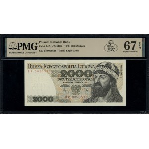 2.000 złotych, 1.06.1982; seria BR, numeracja 0950536; ...
