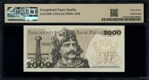 2,000 zloty, 1.06.1982; BR series, numbering 0950536; ...