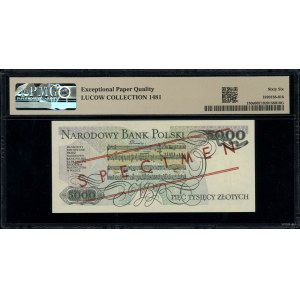 5000 zlatých, 1.6.1982; séria W, číslovanie 0000018, s...