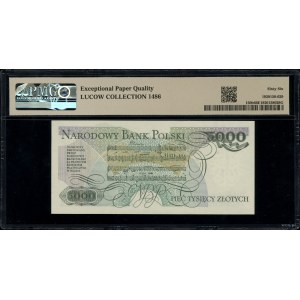 5.000 złotych, 1.06.1986; bardzo rzadka seria BB, numer...