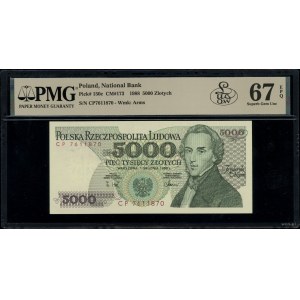 5.000 złotych, 1.12.1988; seria CP, numeracja 7611870; ...