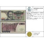 10.000 złotych, 1.02.1987; rzadsza seria E, numeracja 6...