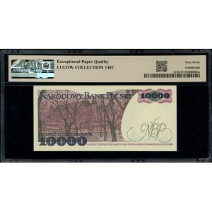 10.000 złotych, 1.12.1988; rzadka seria CM, numeracja 0...