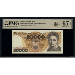 20.000 oro, 1.02.1989; serie D più rara, numero 5...