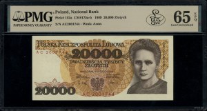 20,000 gold, 1.02.1989; very rare AC series, nume...
