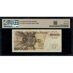 20.000 złotych, 1.02.1989; bardzo rzadka seria AC, nume...