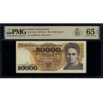 20.000 złotych, 1.02.1989; bardzo rzadka seria AC, nume...