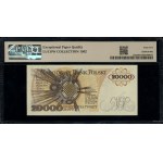 20.000 złotych, 1.02.1989; bardzo rzadka seria AC, nume...