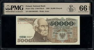50,000 zloty, 1.12.1989; extreme rarity series....