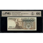 50.000 złotych, 1.12.1989; ekstremalnej rzadkości seria...
