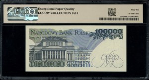 100,000 zloty, 1.02.1990; extreme rarity seri...