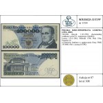 100 000 zlatých, 1.02.1990; extrémne vzácna séria...