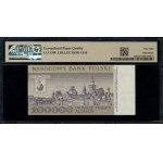 200.000 złotych, 1.12.1989; seria D, numeracja 0668705;...