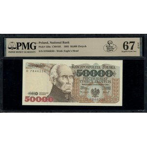 50.000 złotych, 16.11.1993; seria D, numeracja 7846226;...