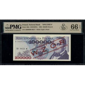 100.000 złotych, 16.11.1993; seria A, numeracja 0000000...