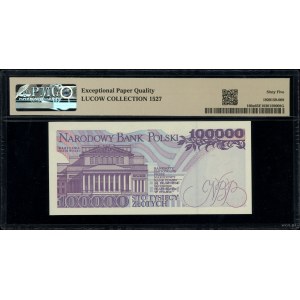 100.000 złotych, 16.11.1993; rzadka seria AC, numeracja...