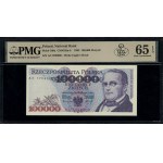 100.000 złotych, 16.11.1993; rzadka seria AC, numeracja...