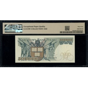 500.000 złotych, 20.04.1990; seria AD, numeracja 399894...