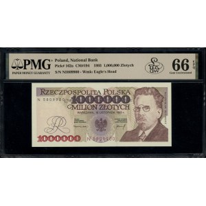 1.000.000 złotych, 16.11.1993; ekstremalnie rzadka seri...