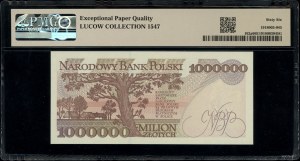 1,000,000 zloty, 16/11/1993; extremely rare seri...