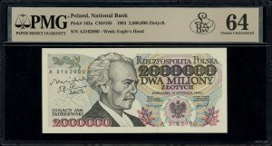 2,000,000 zloty, 16/11/1993; series A, numbering 31629....