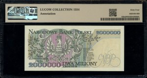 2,000,000 zloty, 16/11/1993; series A, numbering 31629....