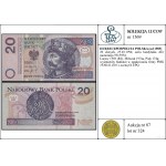 20 złotych, 25.03.1994; seria londyńska AD, numeracja 5...