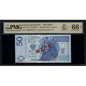 50 złotych, 25.03.1994; seria londyńska AA, numeracja 0...