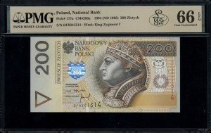 200 zloty, 25.03.1994; DF series, numbering 9341314; L...